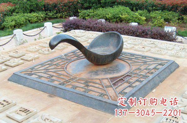 宁夏让公共空间饱满指引灵性的指南针雕塑