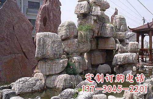 宁夏引领艺术,华丽山水:龟纹石假山雕塑