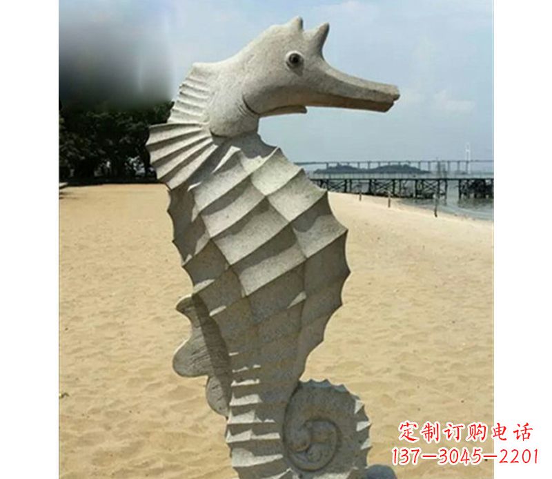 宁夏海边海马景观石雕