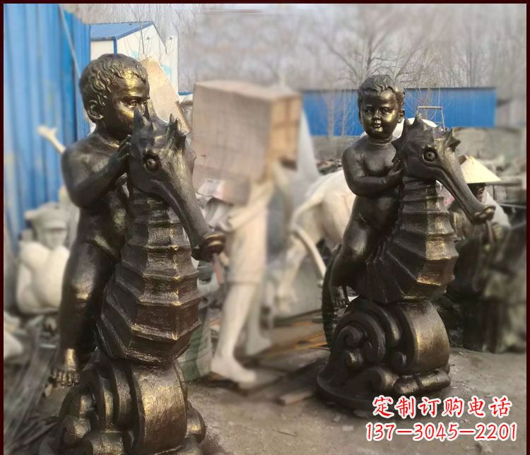 宁夏海马公园铜马雕塑-专业定制,艺术精致