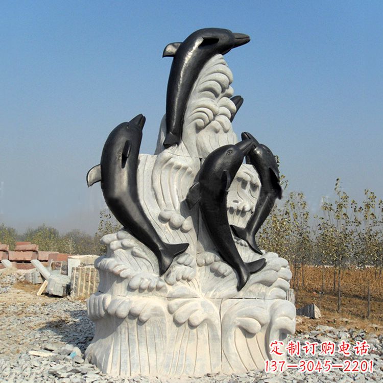 宁夏中领雕塑公司推出一款新的艺术品——海豚石…