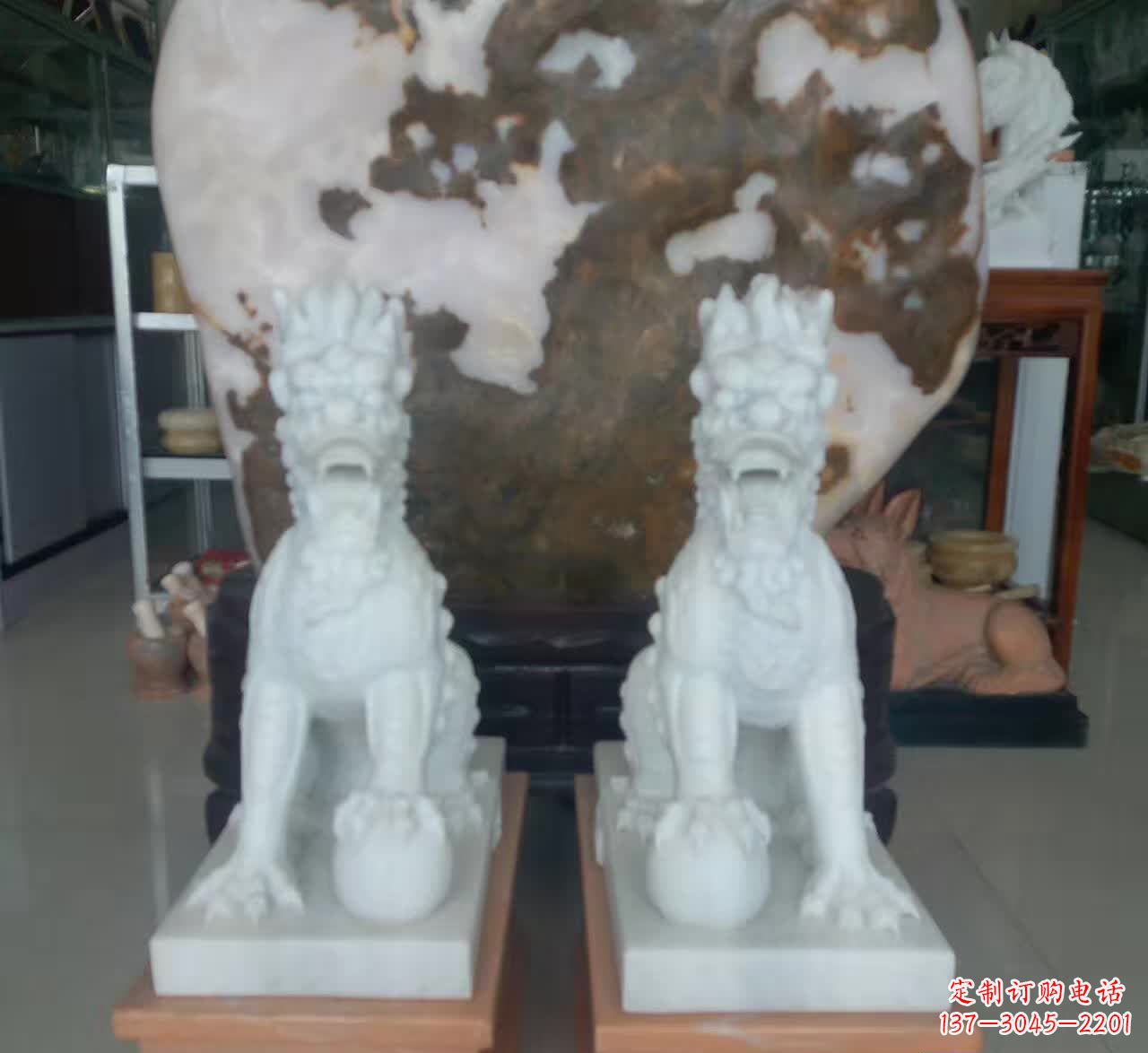 宁夏浓情似火热情似红麒麟石雕
