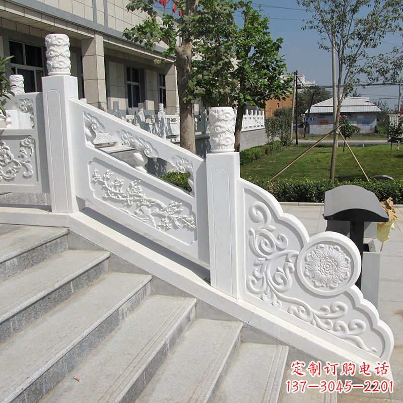 宁夏精美定制,汉白玉大理石栏板雕塑