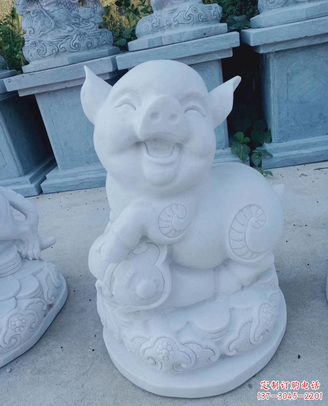 宁夏领雕塑--汉白玉公园动物十二生肖石雕