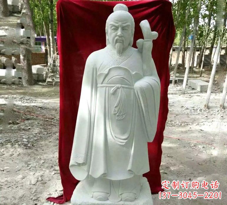 宁夏汉白玉古代名医华佗雕塑