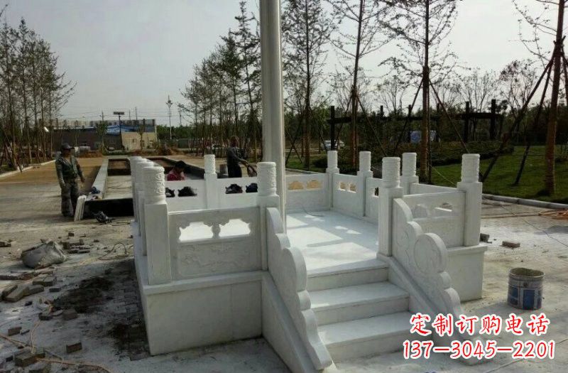 宁夏高端汉白玉国旗台石雕,让您的祖国熠熠生辉