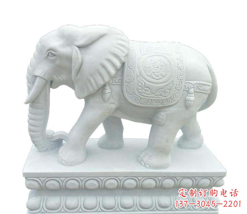 宁夏华丽之美,汉白玉大象雕塑