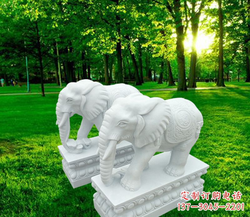 宁夏山水万古传统招财大象雕塑