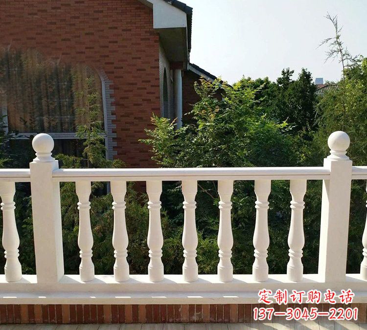 宁夏精美细腻的汉白玉欧式栏杆石雕