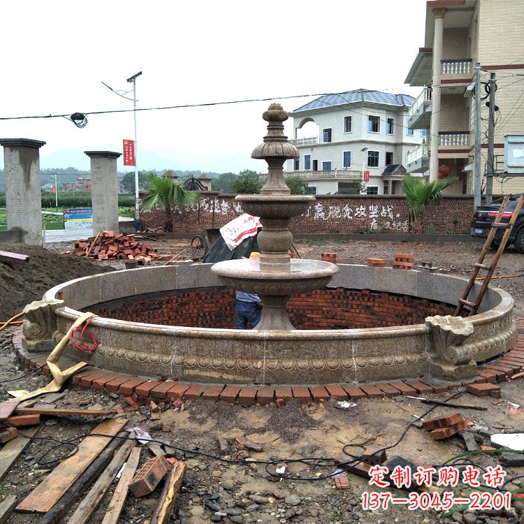 宁夏汉白玉喷泉石雕