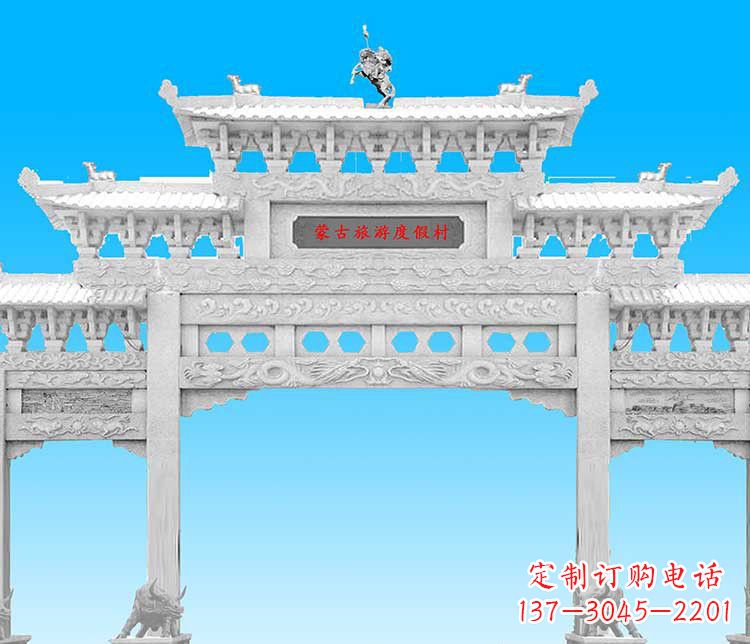 宁夏汉白玉牌楼雕塑,传承经典之美