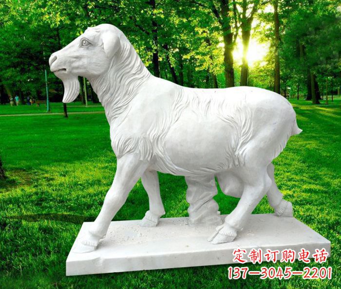 宁夏中领雕塑:精美山羊石雕