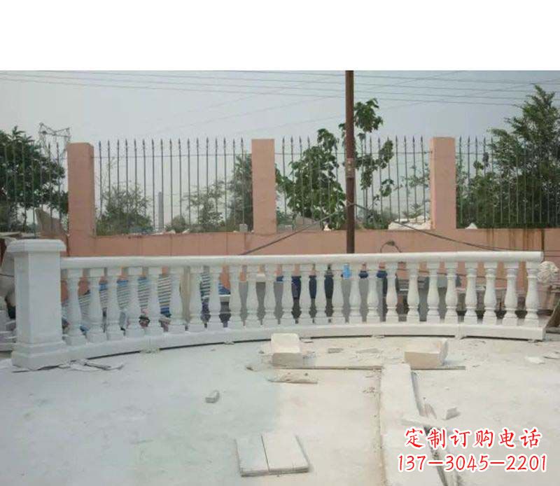 宁夏精致白玉石栏杆雕塑