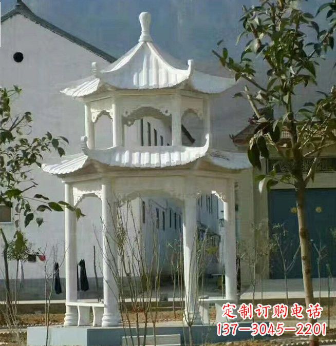 宁夏汉白玉凉亭雕塑,为您打造完美的艺术空间