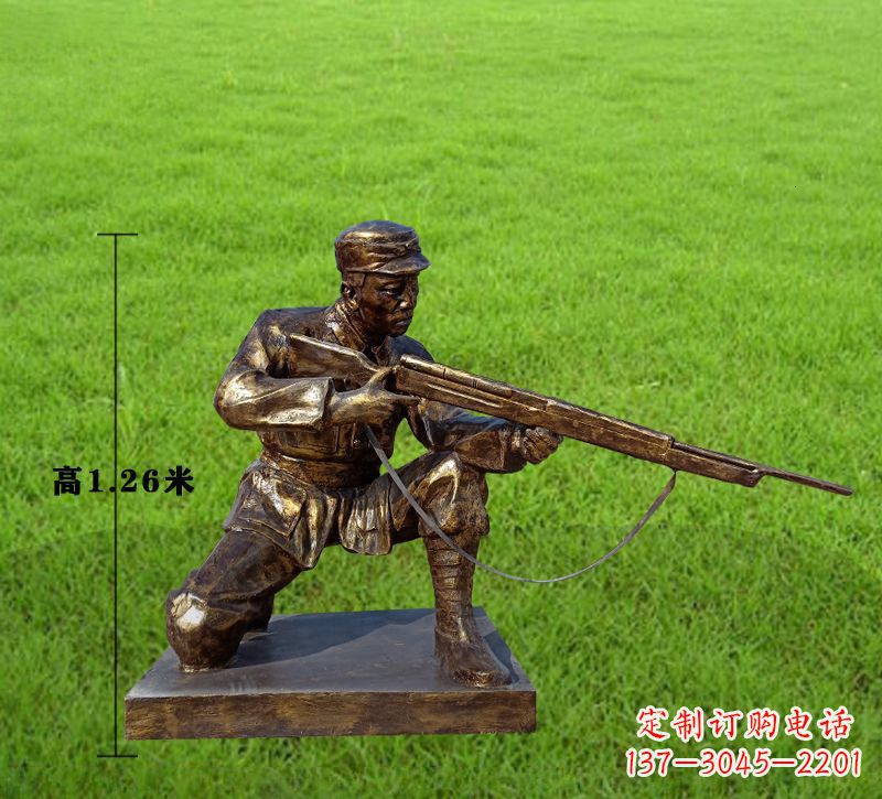 宁夏纪念红军铜像,精美文物雕塑