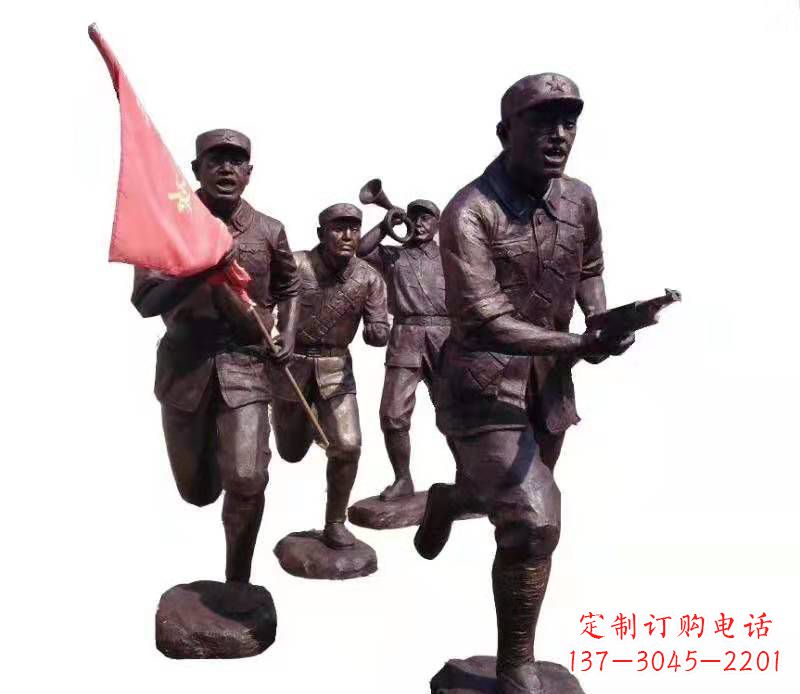 宁夏传承热血精神,纪念红军英雄:红军人物雕塑