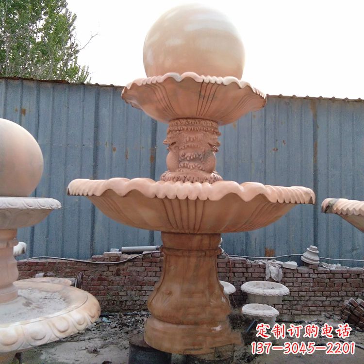 宁夏专业定制红色风水球雕塑定制