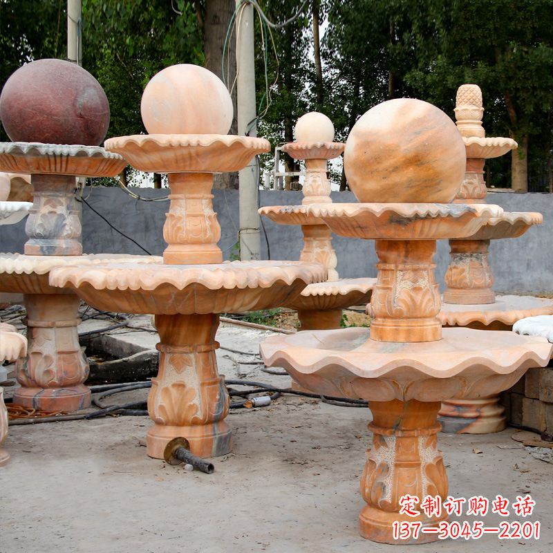宁夏经典红锈石风水球,贵宾尊贵收藏品