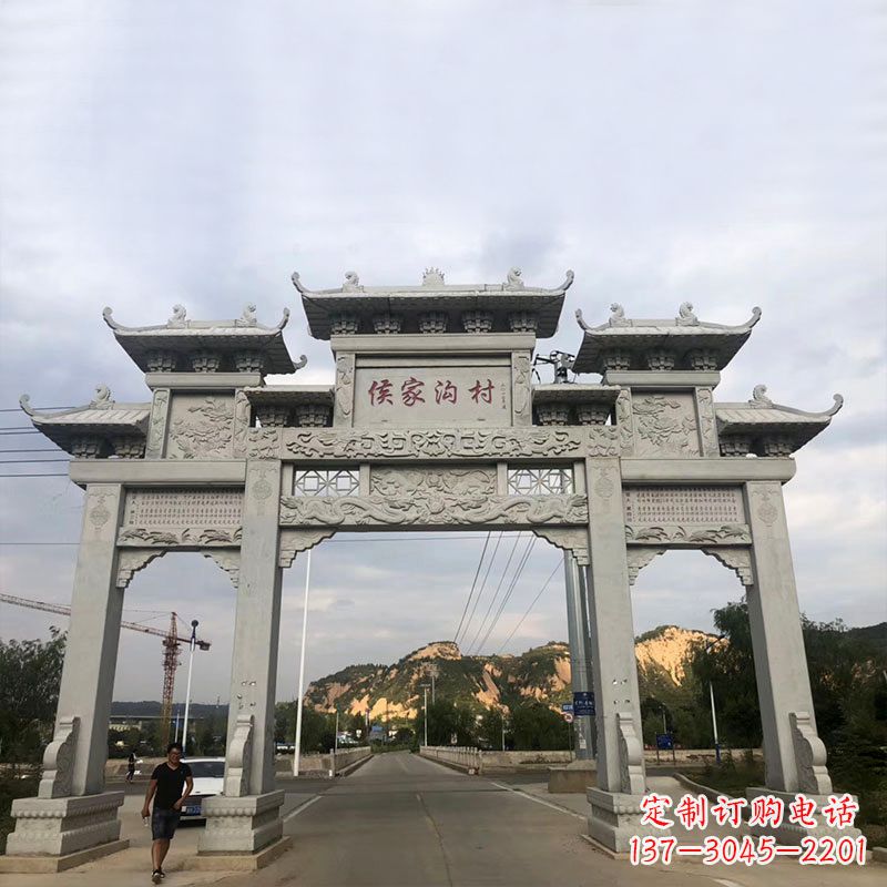 宁夏精美牌坊雕塑让您的品牌更加出彩