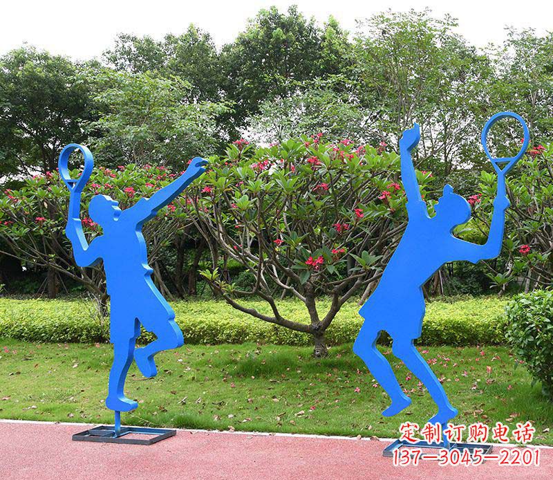 宁夏不锈钢羽毛球人物雕塑