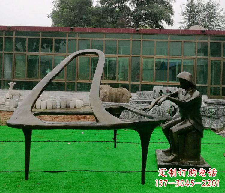 宁夏精美钢琴雕塑,完美结合实用性与艺术美感