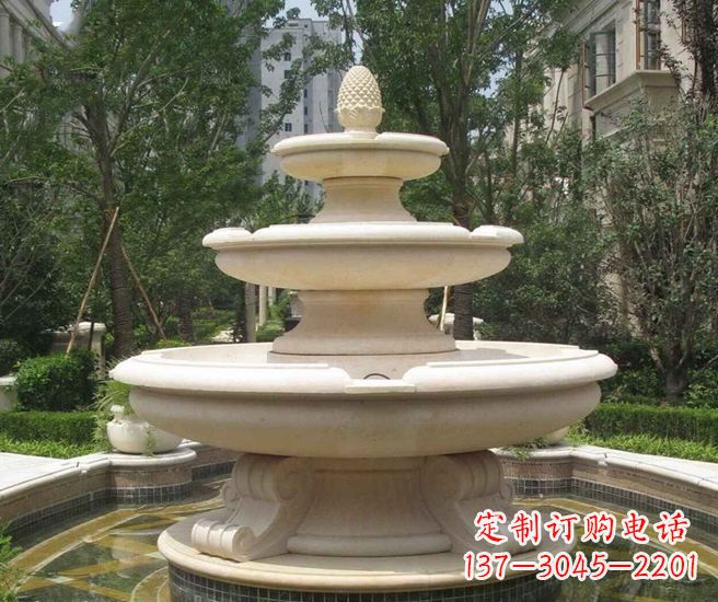 宁夏丰富精美的喷泉石雕