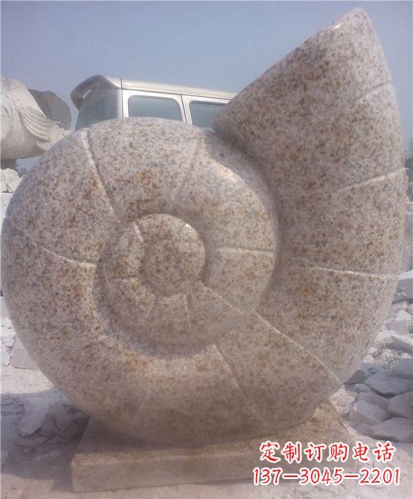 宁夏花岗岩蜗牛石雕|质感细腻的蜗牛雕塑