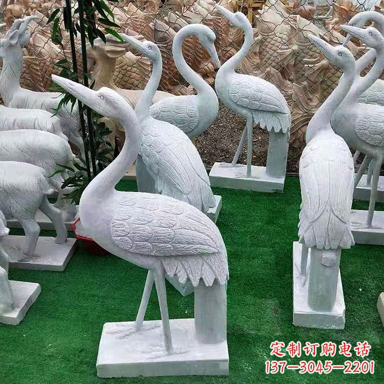 宁夏花岗岩仙鹤雕塑,给您的家增添浓浓的古典风情