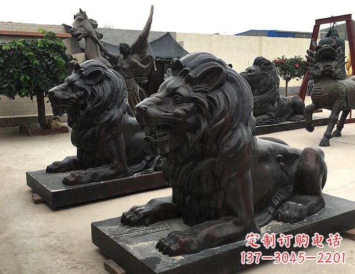 宁夏汇丰手工铸铜狮子雕塑