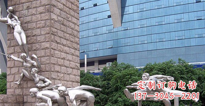 宁夏不锈钢运动员人物雕塑
