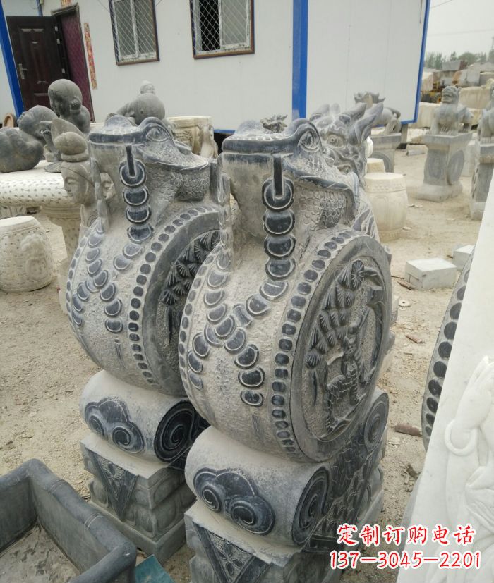 宁夏古韵深远,金蟾抱鼓石仿古门墩雕塑