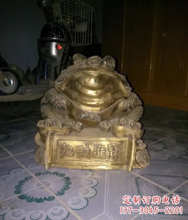 宁夏金蟾招财进宝动物铜雕