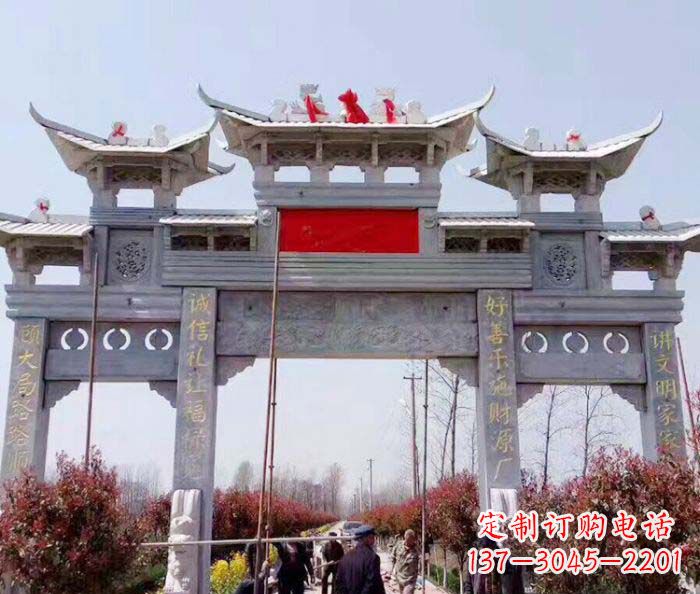 宁夏传承经典,尊崇古风:牌坊石雕