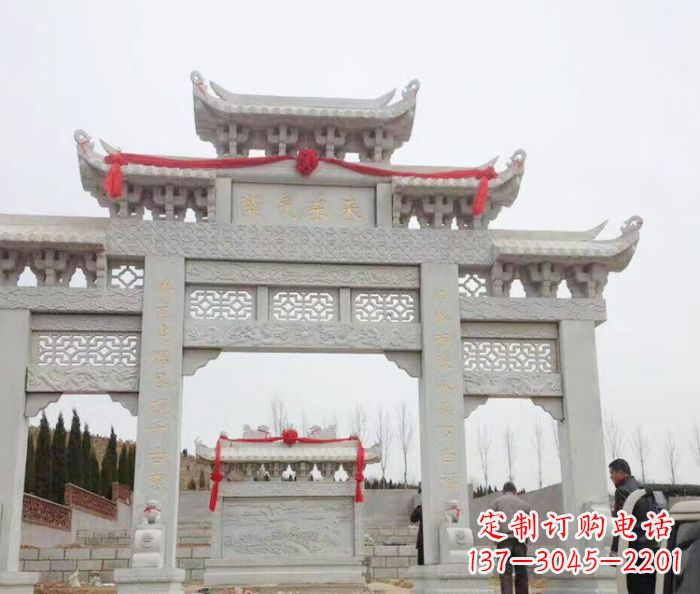 宁夏中领雕塑专业定制牌坊石雕