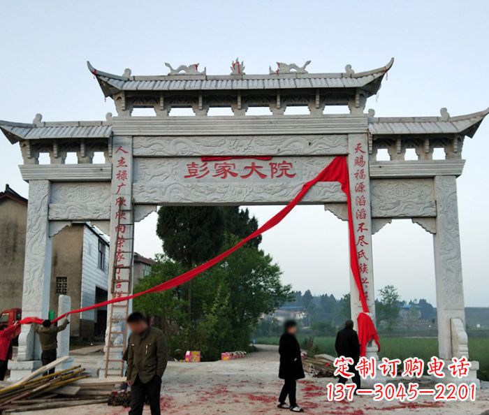 宁夏中领雕塑:牌坊石雕精美纷呈