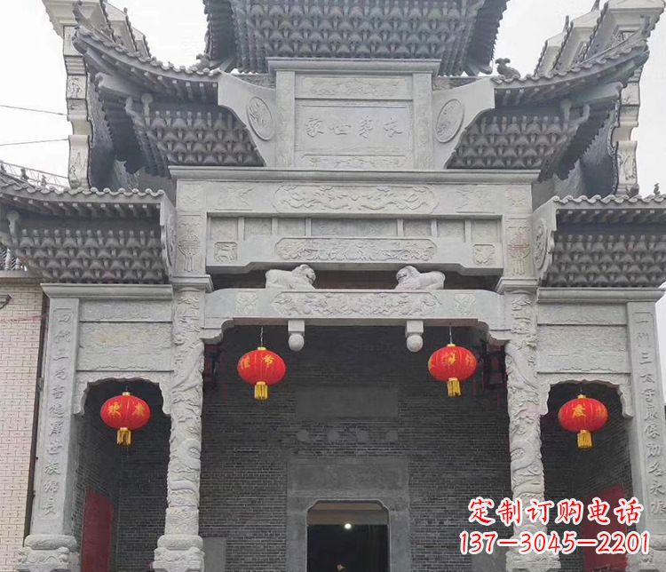 宁夏中领雕塑：专业定制牌坊石雕