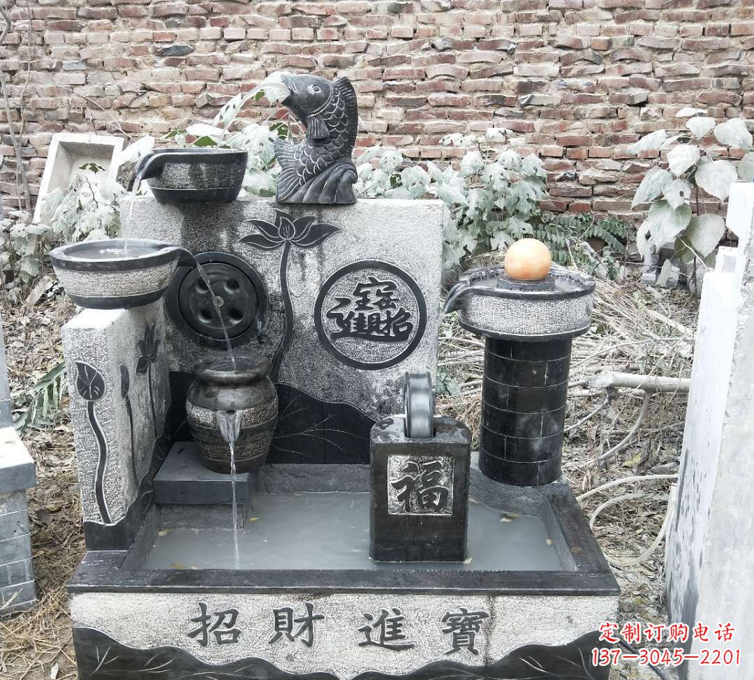 宁夏领雕水池雕塑:定制你的招财水池