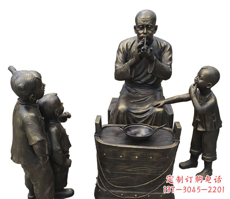 宁夏尊贵的儿童铜雕糖人