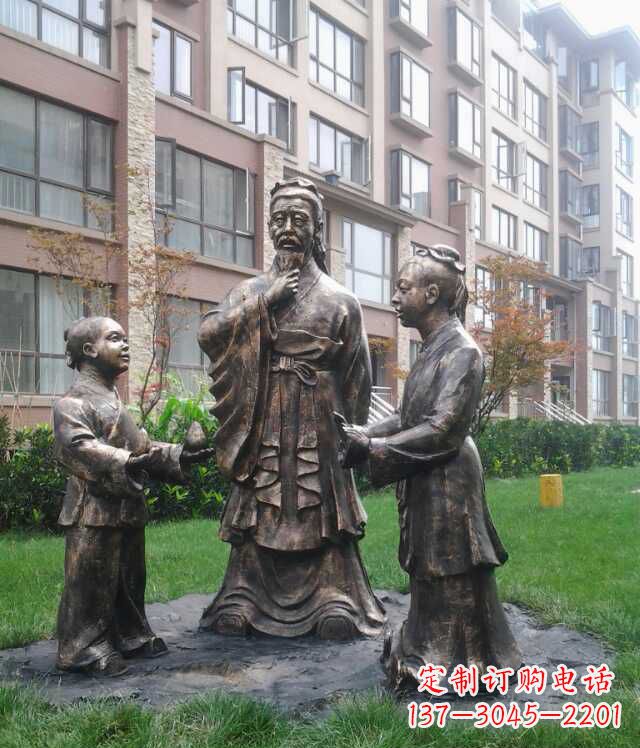 宁夏孔融让梨古代人物雕塑