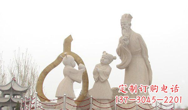 宁夏全新手工制作的孔融让梨石雕