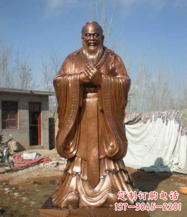 宁夏精致铸造——领雕塑出品的孔子铜雕
