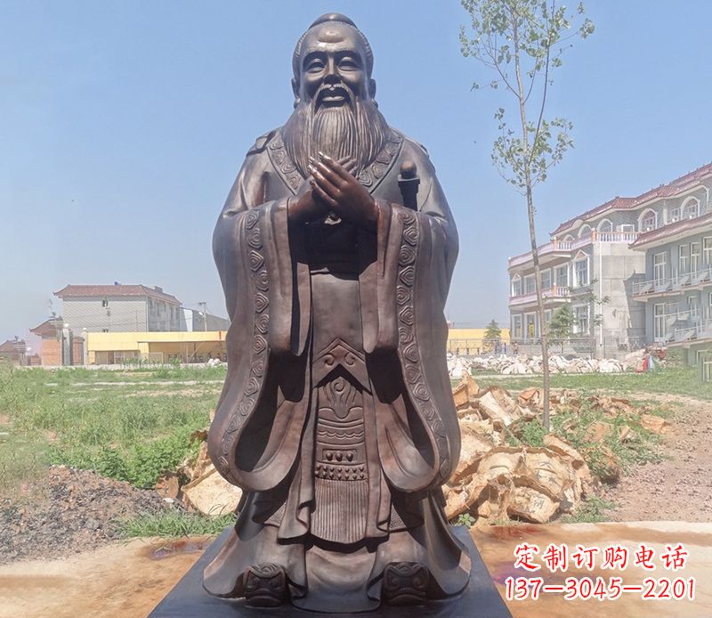 宁夏拥有历史传承的孔子铜雕