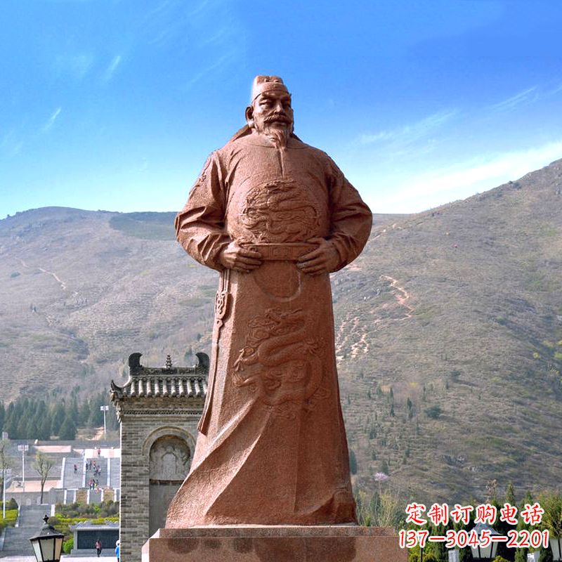 宁夏『李世民传神砂岩石雕塑』