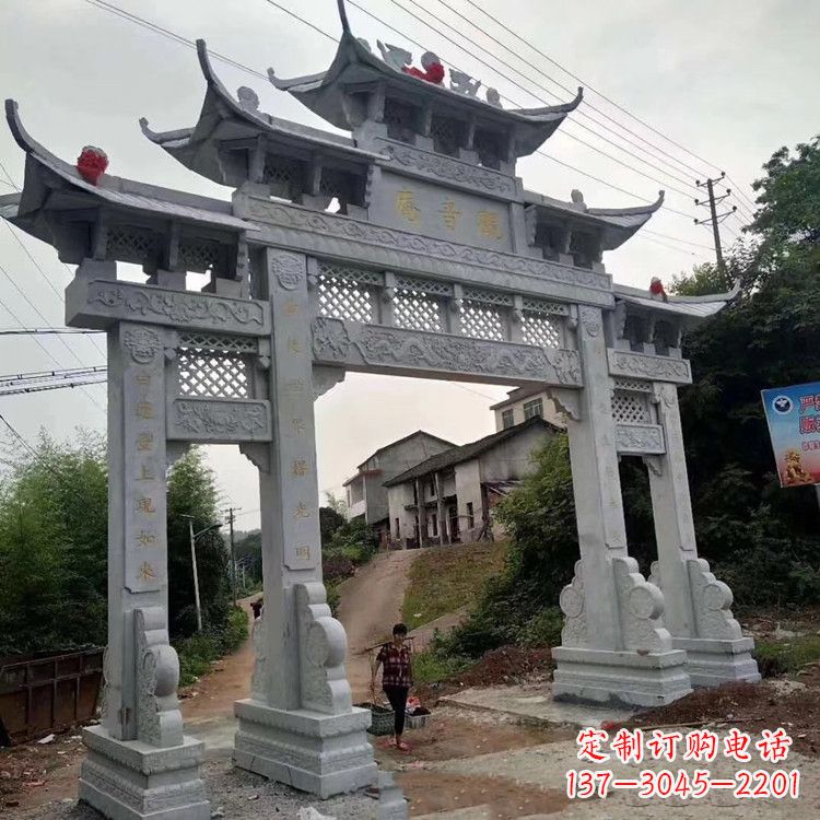 宁夏领雕塑-专业的石牌坊雕塑定制