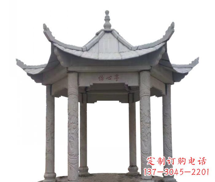 宁夏精美凉亭石雕–精细雕刻制作精致的艺术品