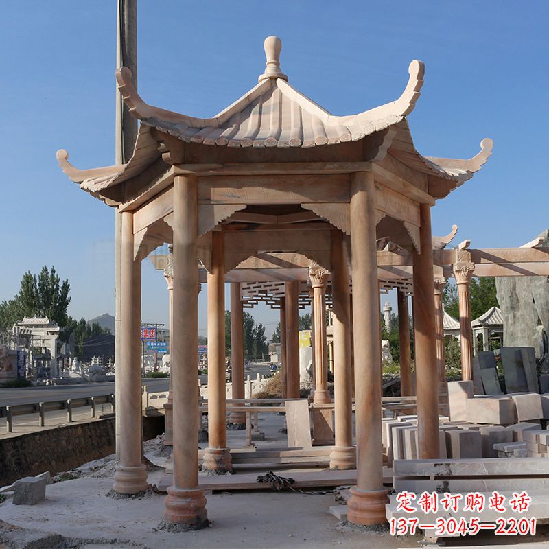 宁夏中领雕塑凉亭雕塑是一个多功能的装饰品,广…