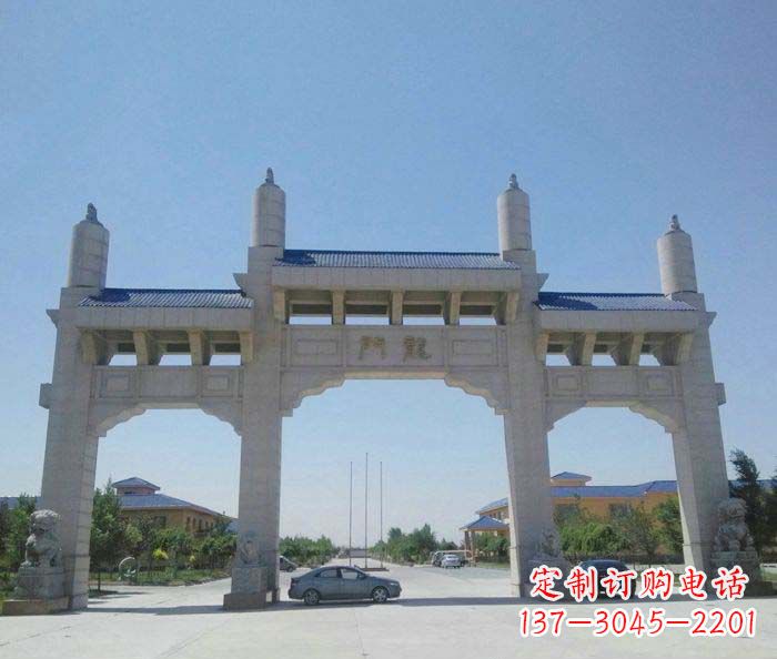 宁夏龙门三门牌坊石雕--专业定制,让你家的样子更加具有格调