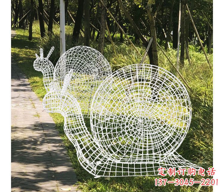 宁夏精致镂空不锈钢蜗牛雕塑