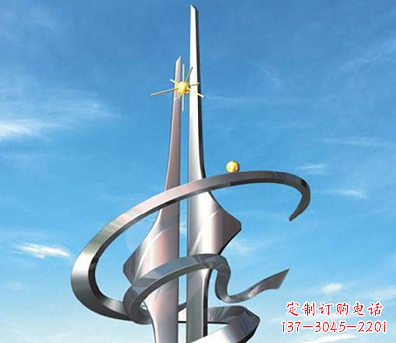 宁夏螺旋飘带广场雕塑,精美而出众