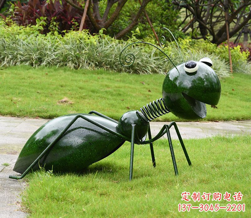 宁夏绿色落尾蚂蚁不锈钢摆件雕塑